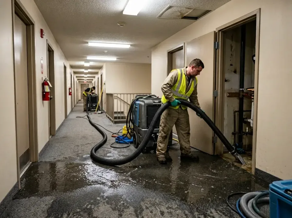 multi-unit-apartment-hallway-f-005 — frequently asked questions, Emergency Burst Pipe Water Extraction & Removal in Grovelan…